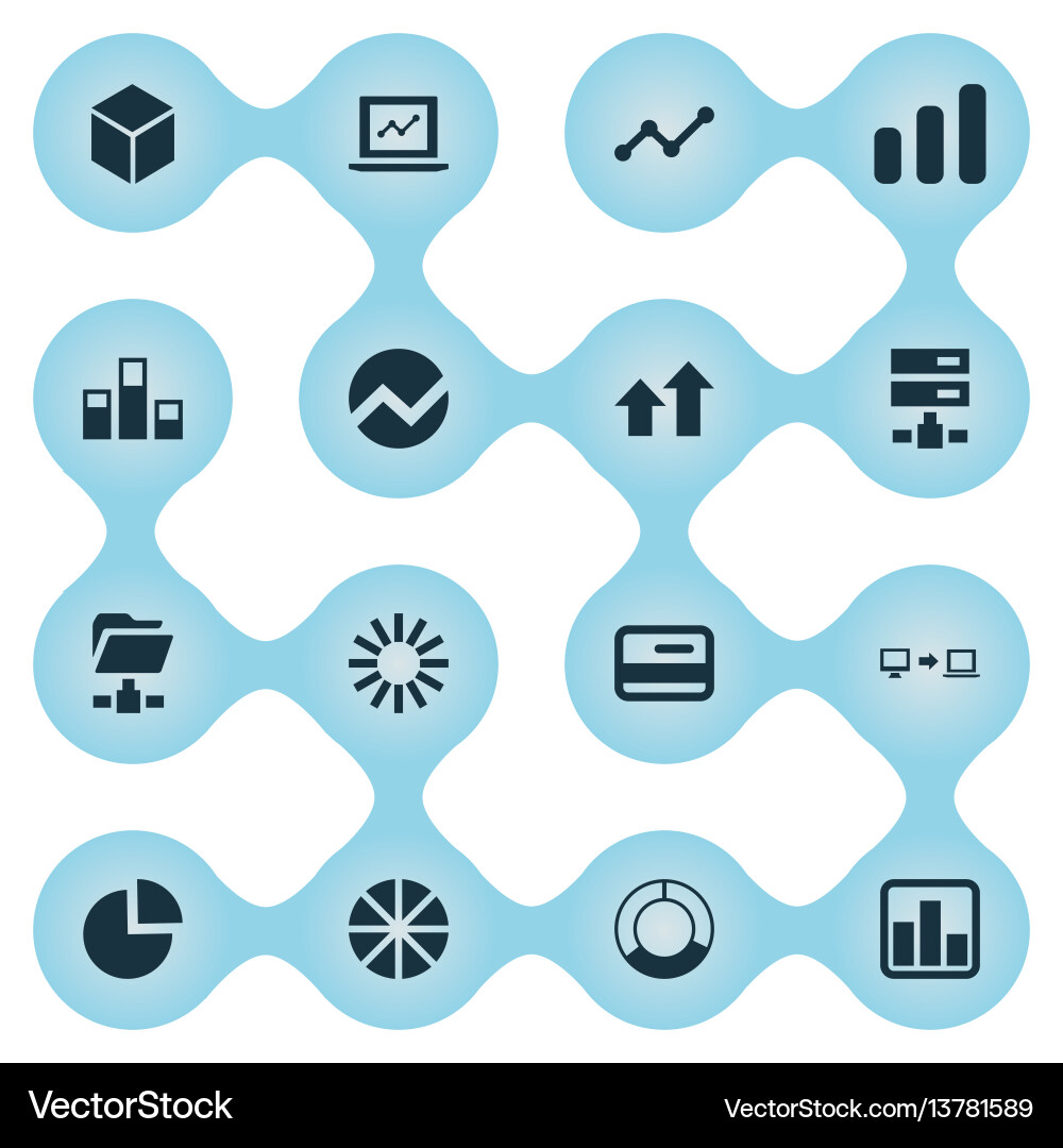 Set of simple analysis icons Set of simple analysis icons vector image