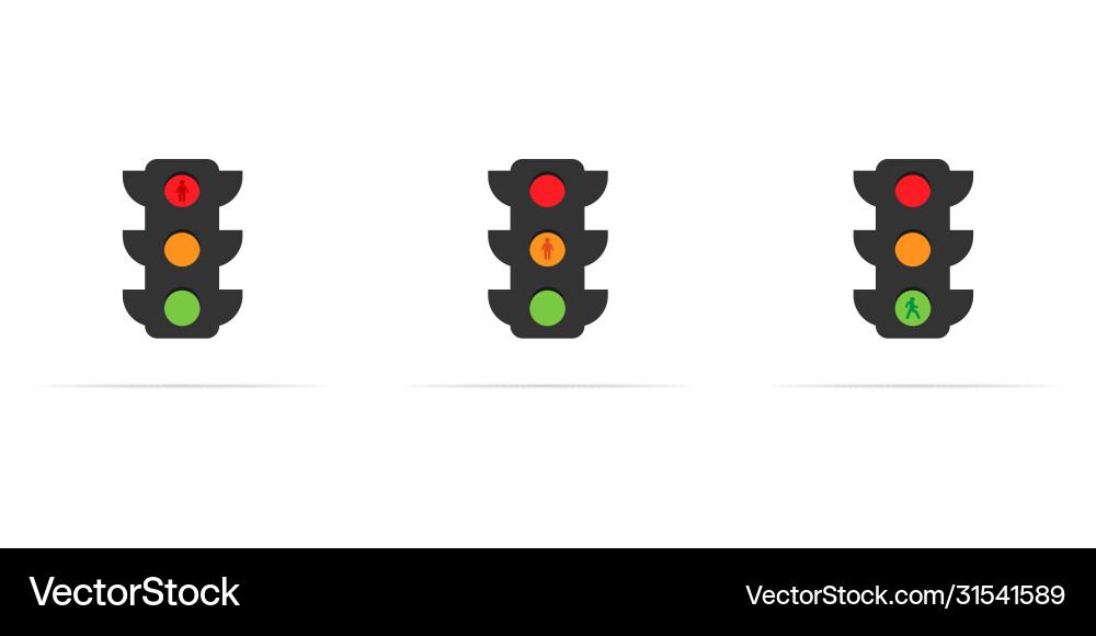Set traffic light icons with many color Set traffic light icons with many color vector image