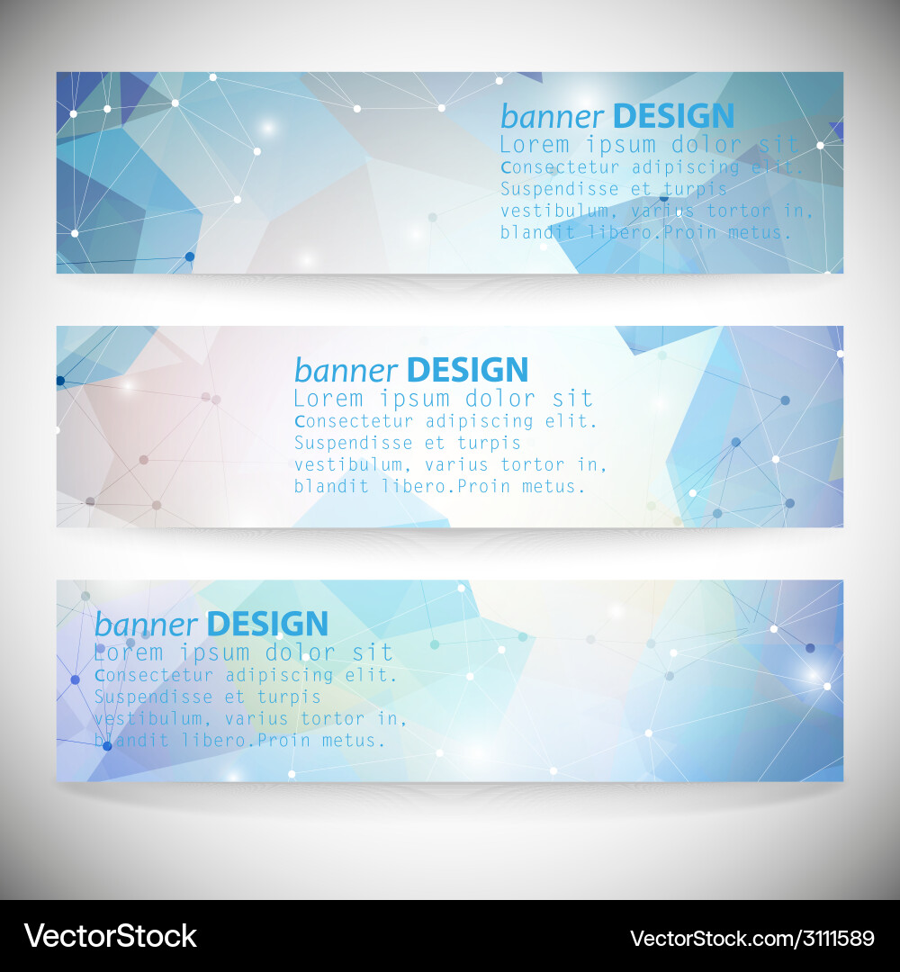 Set with polygonal abstract shapes circles lines vector image
