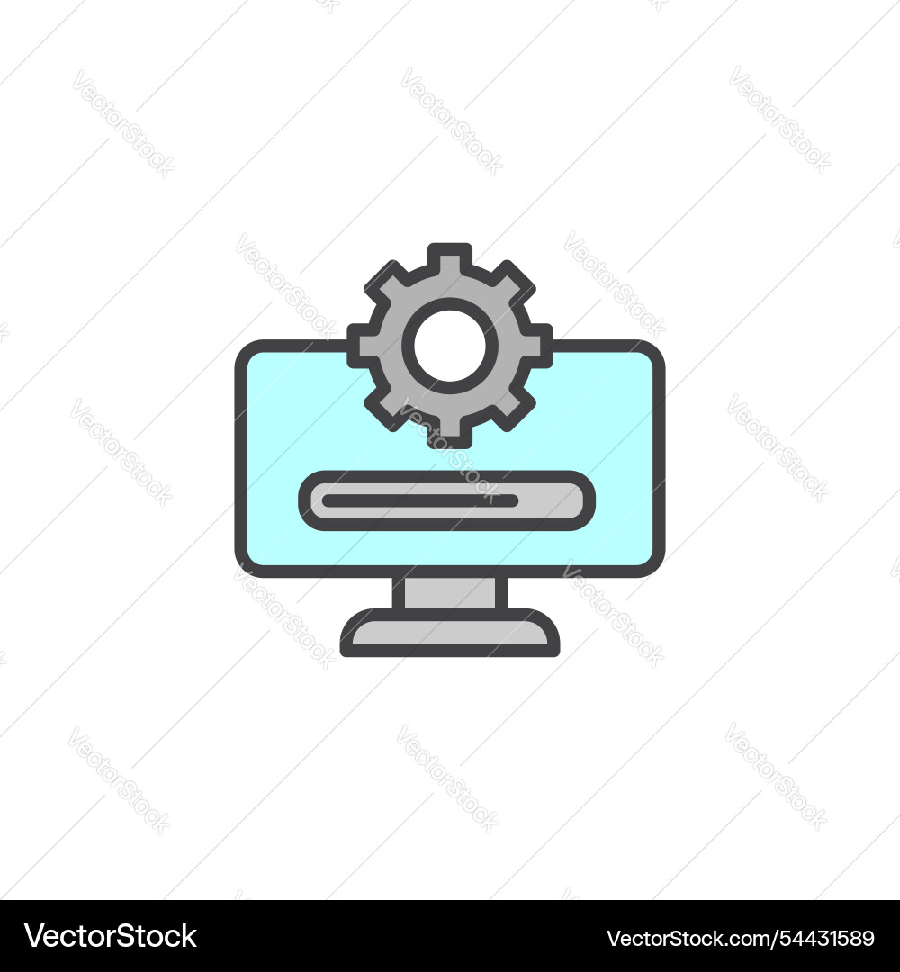 System update icon in colored version Vector Image