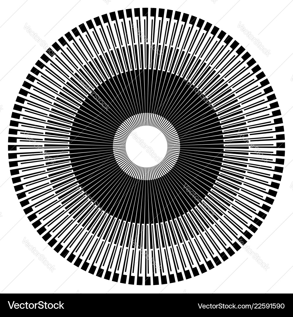 Abstract circle element with geometric lines Vector Image