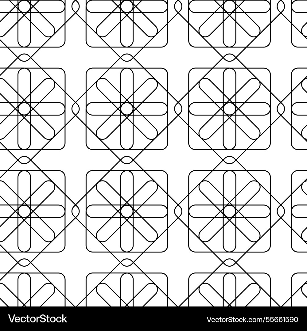 Abstract geometric pattern with square lines Vector Image