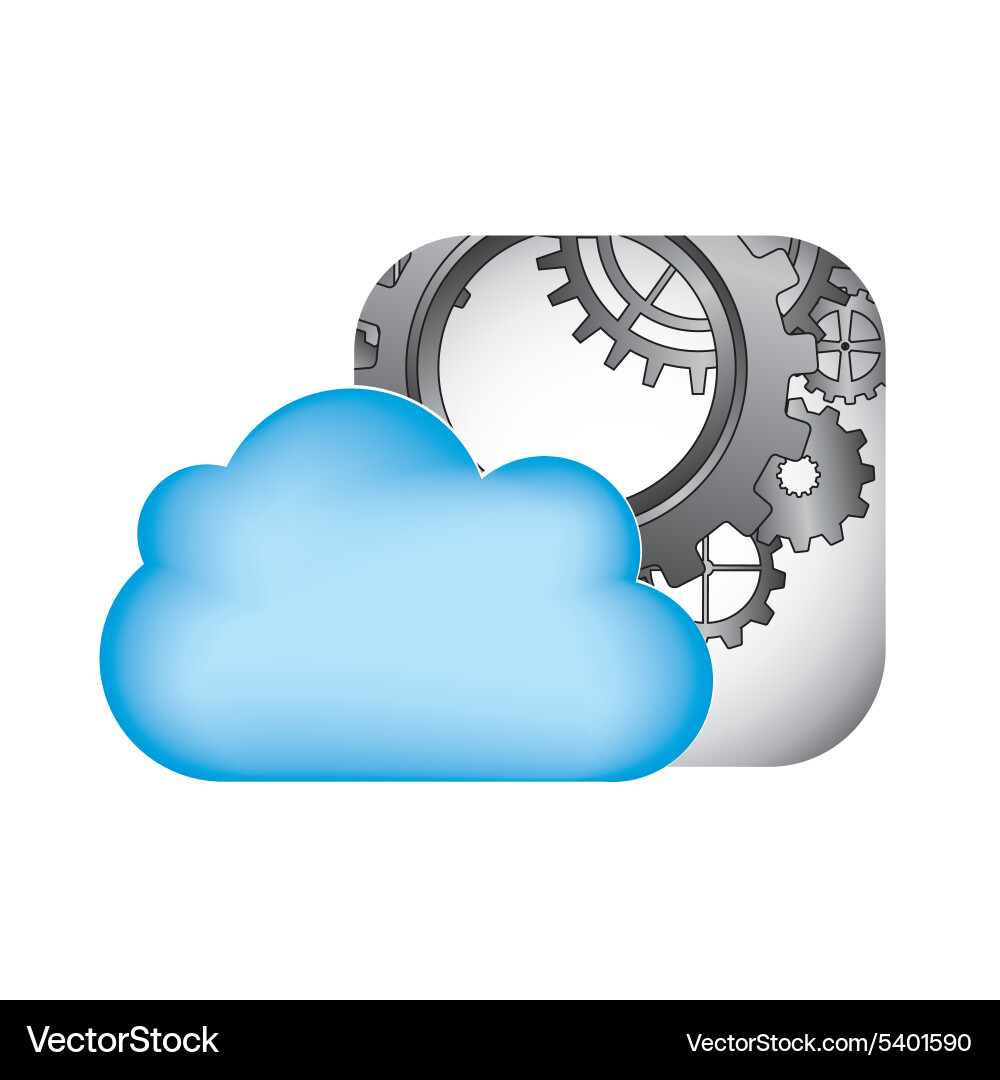 Cloud computing vector image