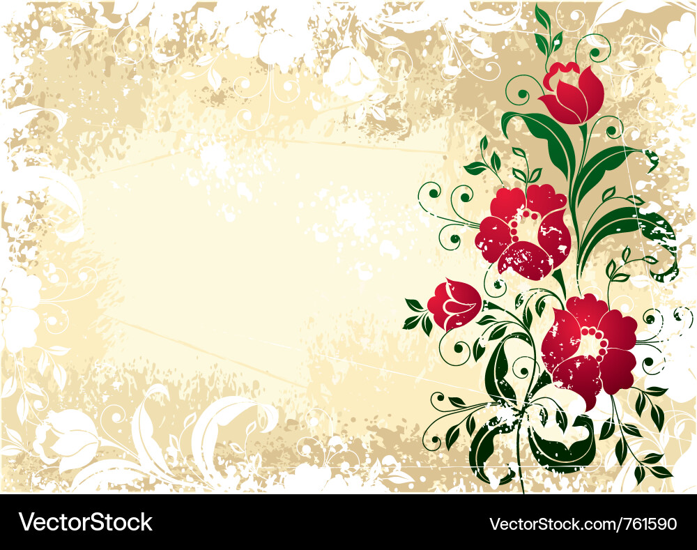 Composition from flowers Royalty Free Vector Image