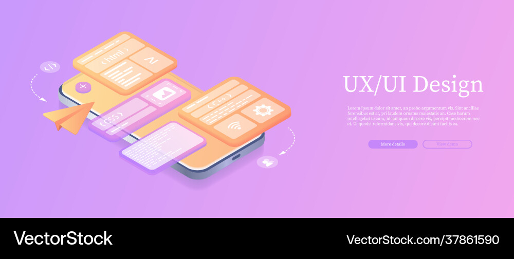 Creates a custom design for mobile application Creates a custom design for mobile application vector image