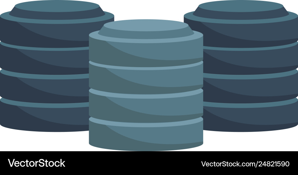 Database storage disks Database storage disks vector image