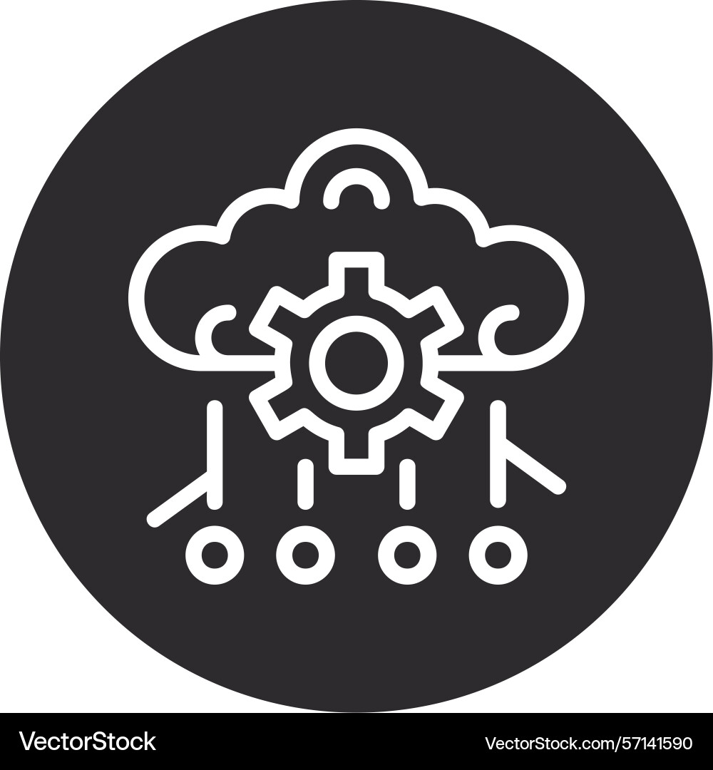 Deep learning inverted circle black Vector Image