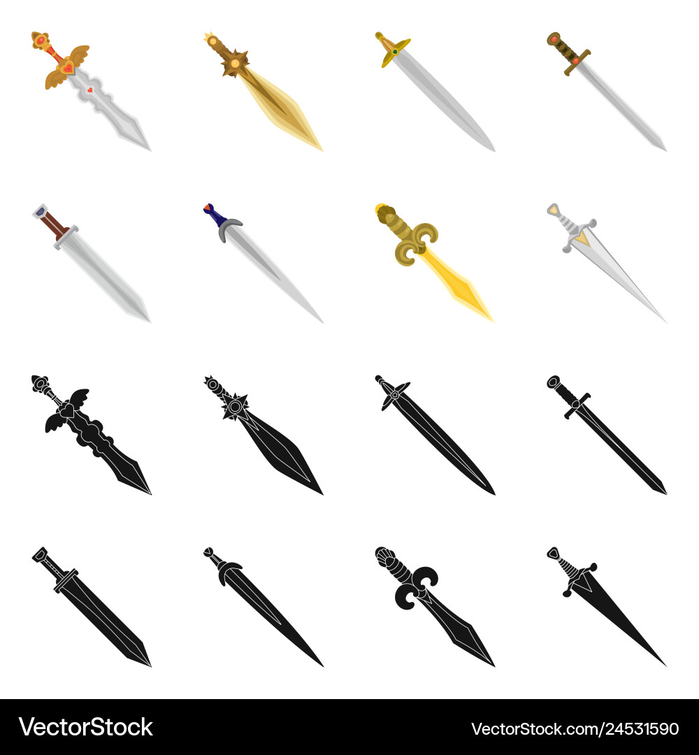 Design of game and armor icon set vector image