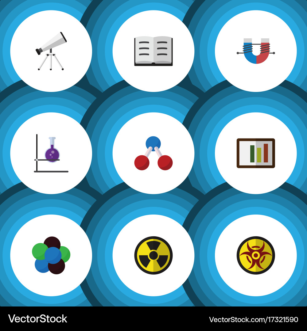 Flat icon knowledge set of lecture irradiation vector image