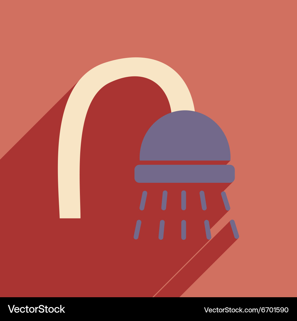 Flat with shadow icon and mobile application vector image