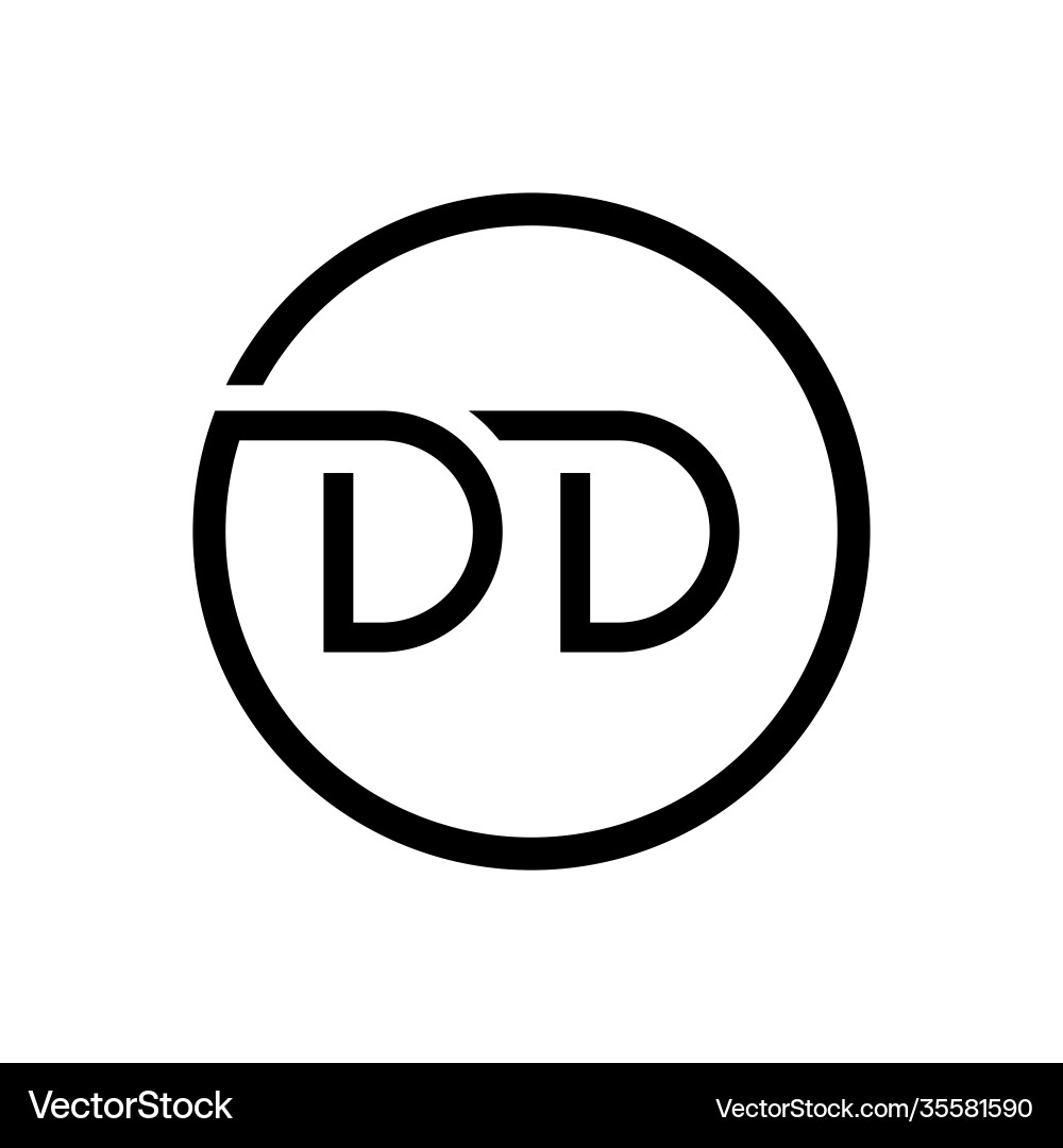 Initial dd letter logo creative typography Vector Image