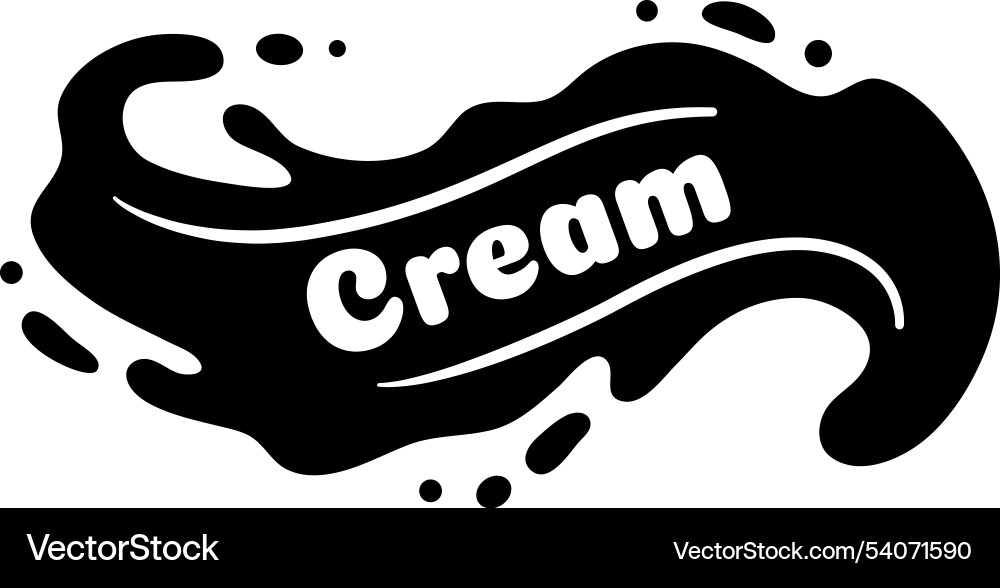 Mesmerizing black cream splash with a dynamic Vector Image