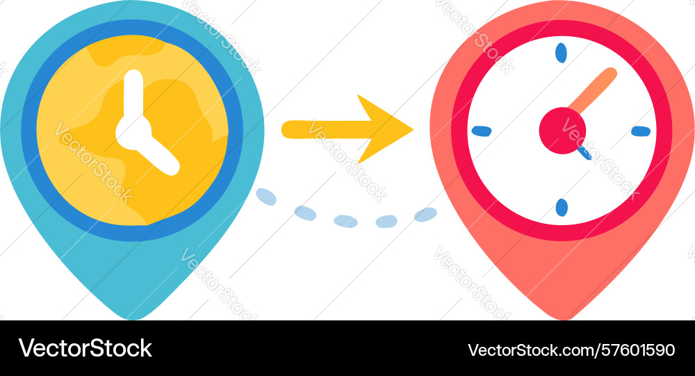 Schedule flow icon time progression event vector image