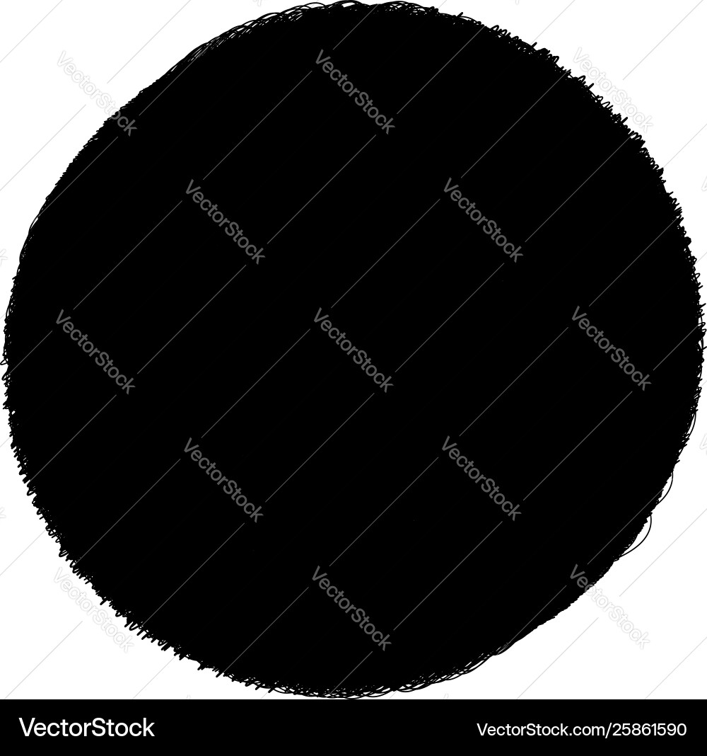 Scribble sketch circle sketchy circular shape vector image
