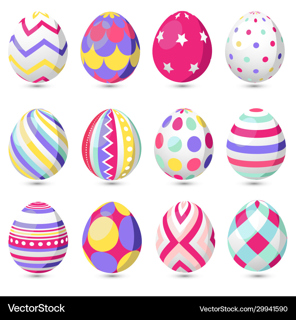 Set easter eggs image Set easter eggs image vector image