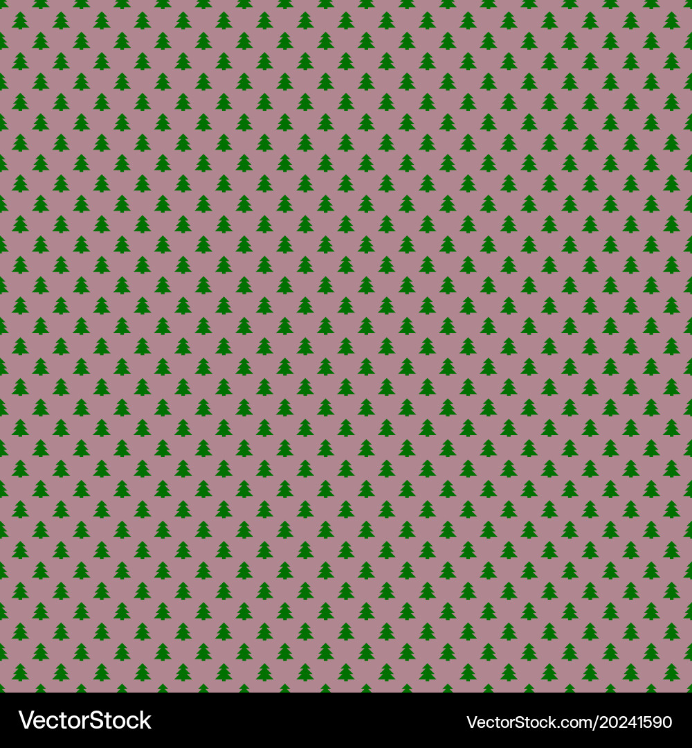 Simple repeating stylized pine tree pattern vector image