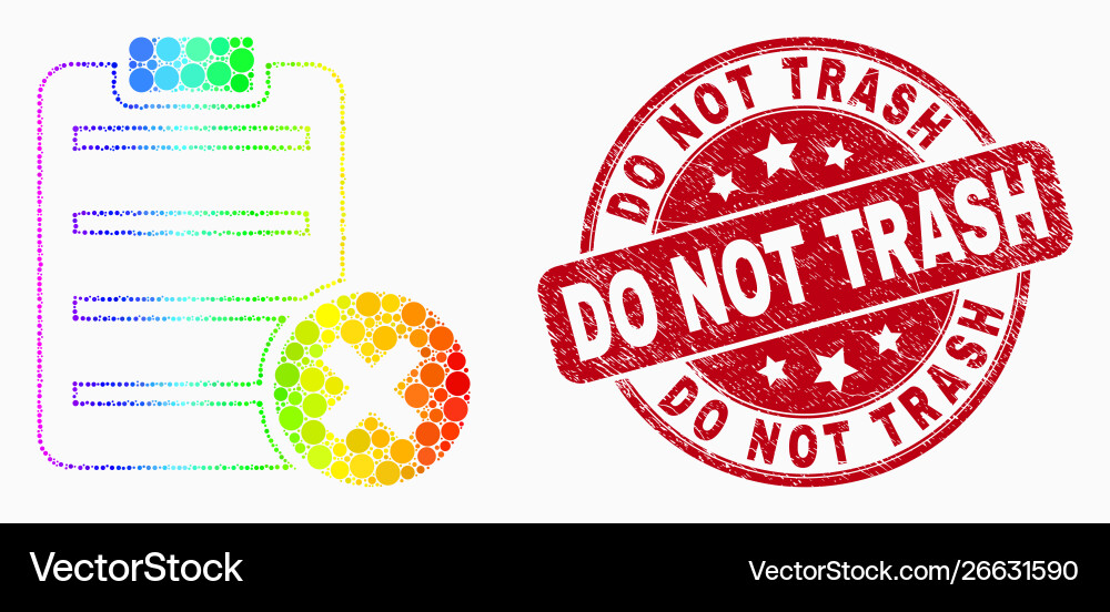 Spectrum dotted delete report page icon Spectrum dotted delete report page icon vector image