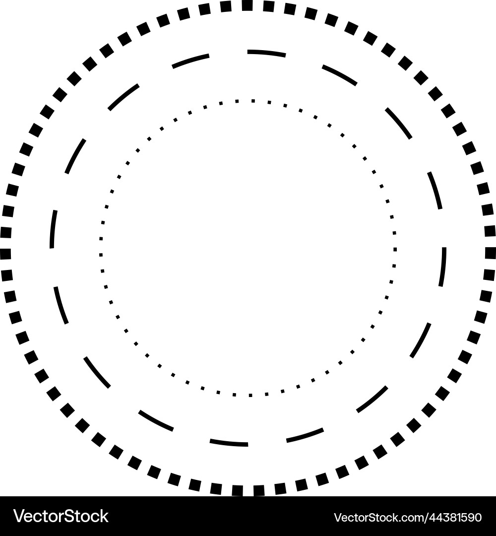 Tracing circle shape lines element for preschool Tracing circle shape lines element for preschool vector image