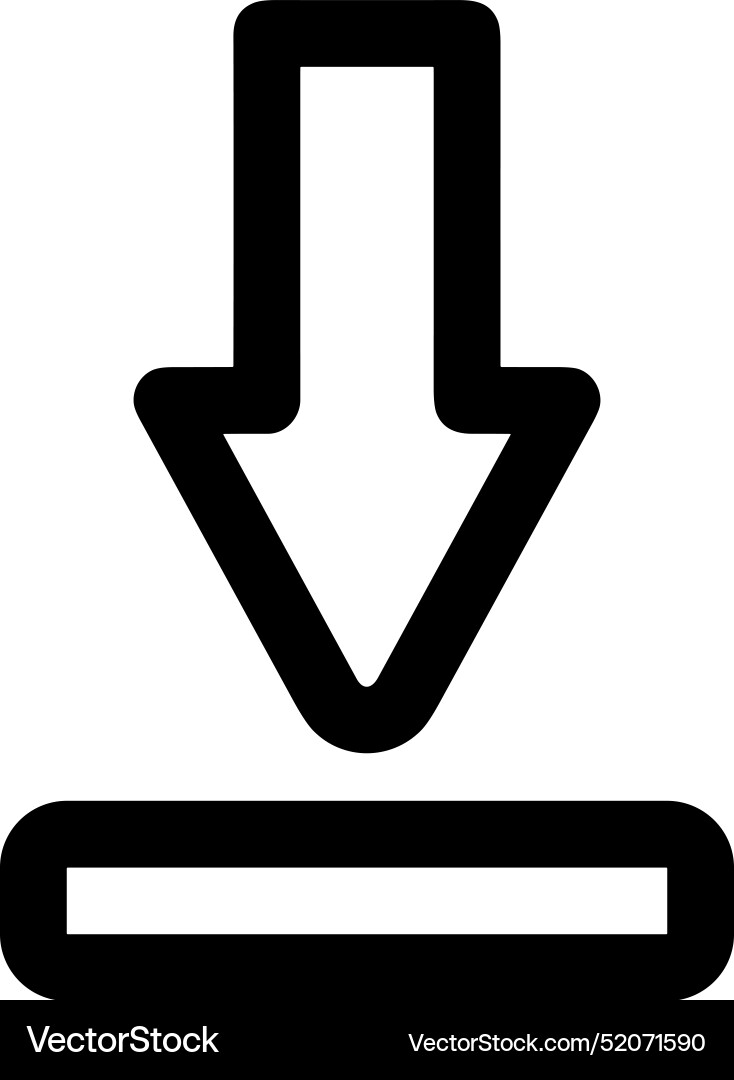 Upload outline icon symbol image Vector Image