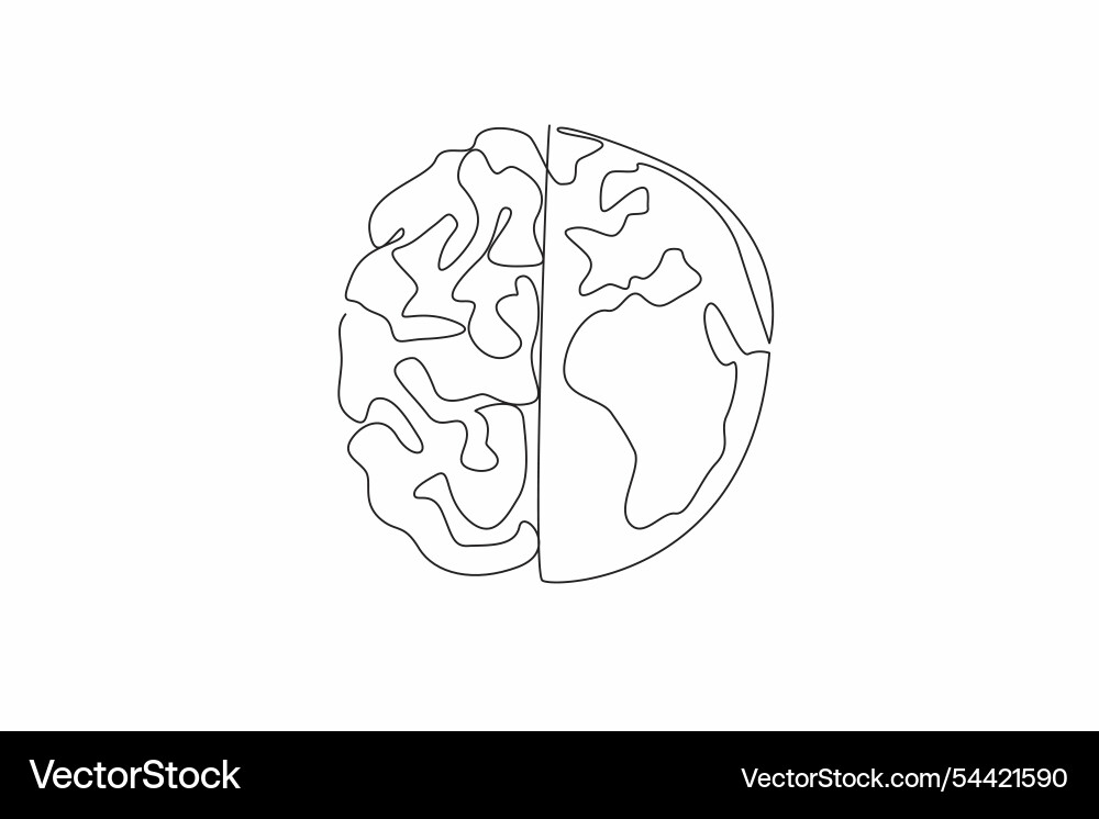 World logic day one continuous line drawing World logic day one continuous line drawing Vector Image