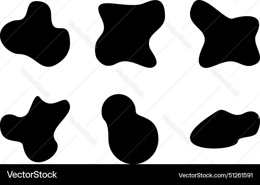 Abstract blobs liquid and fluid shape pictogram vector image