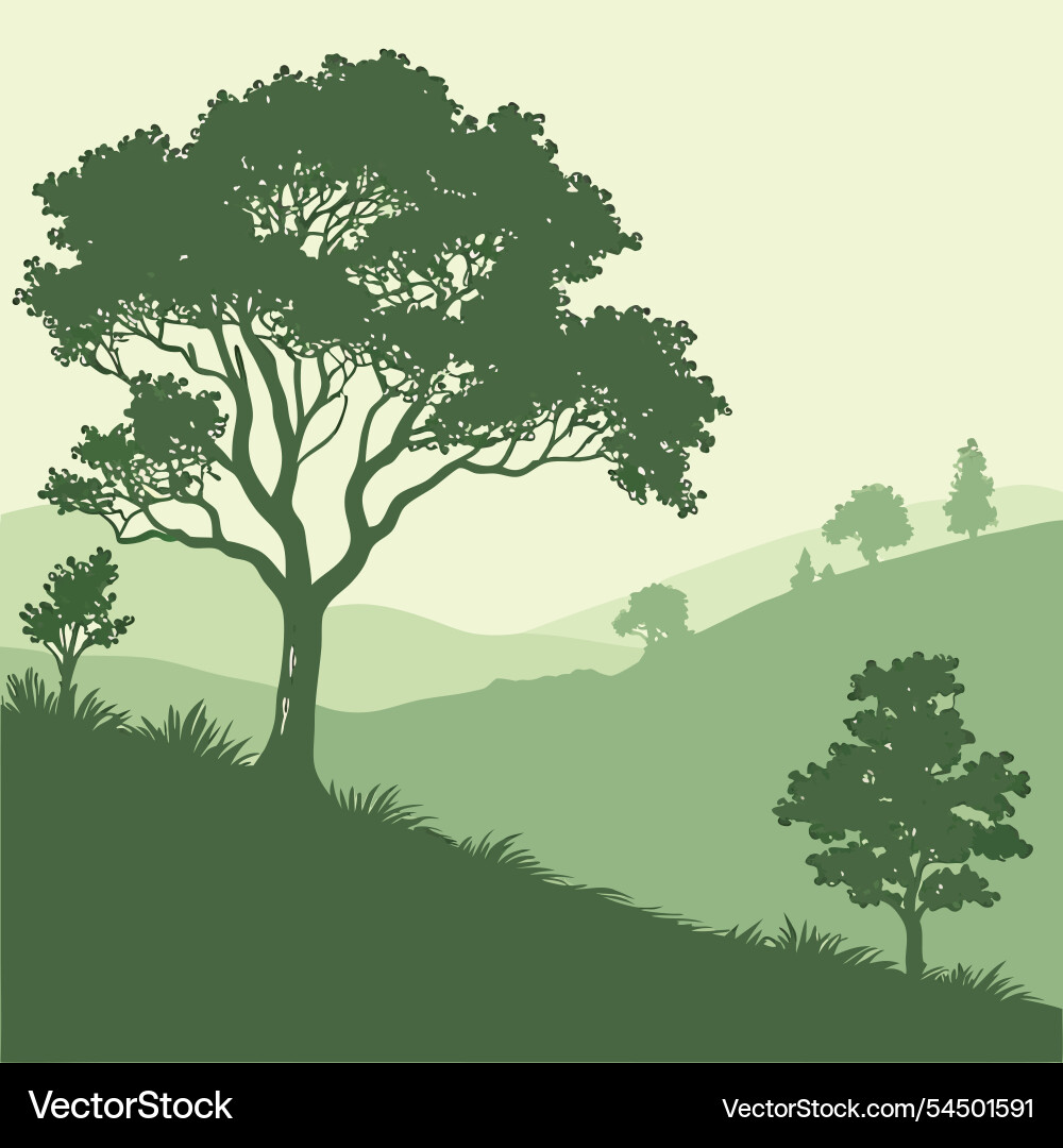 Abstract nature background with trees Abstract nature background with trees vector image