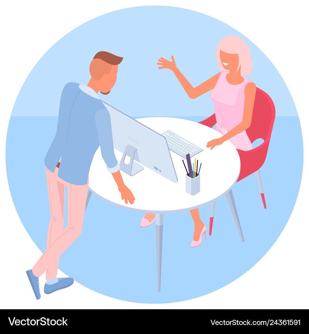 Concept of teamwork and workflow Concept of teamwork and workflow vector image