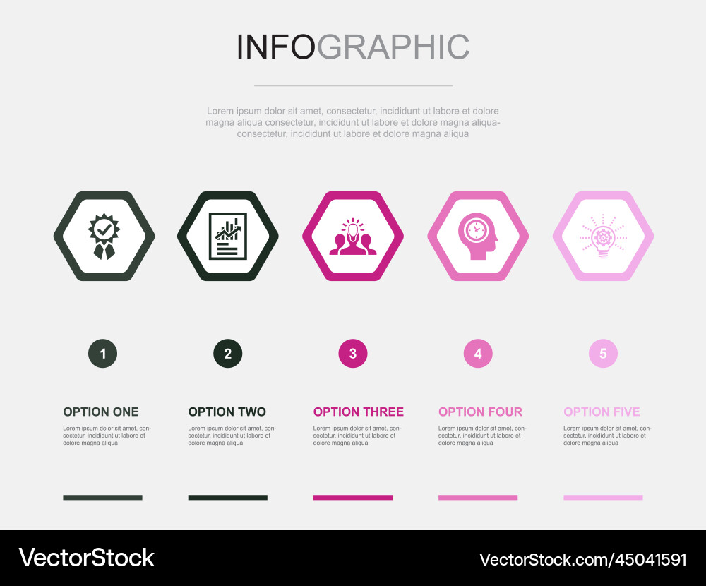 Core values icons infographic design template vector image