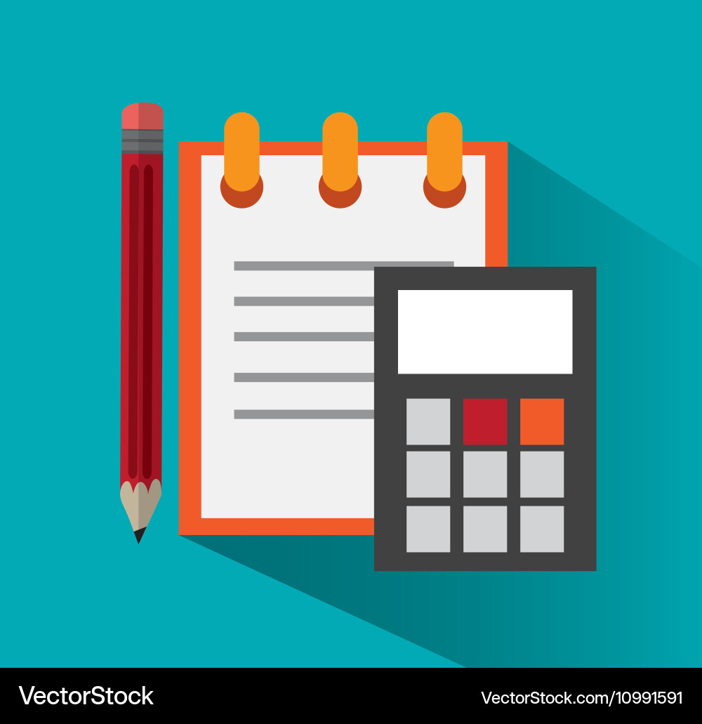 Notebook of office and work design vector image