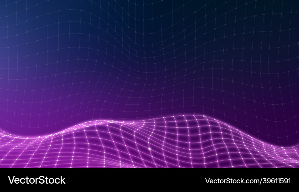 Purple 3d abstract wave pattern background vector image