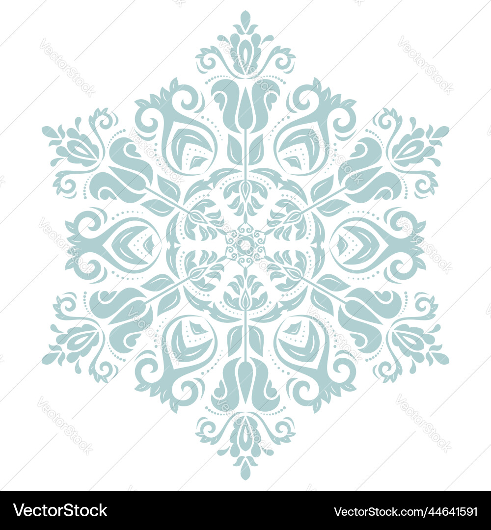 Round snowflake with abstract winter Round snowflake with abstract winter Vector Image