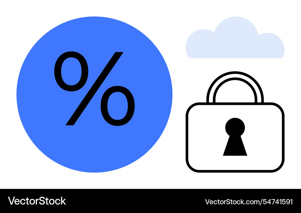 Secure data sharing and cloud storage concept vector image