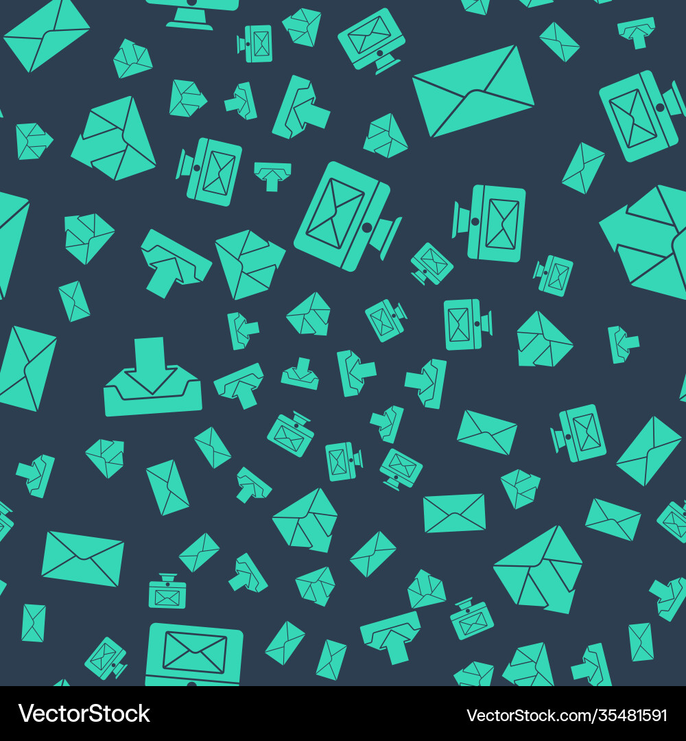 Set monitor and envelope download inbox Set monitor and envelope download inbox vector image