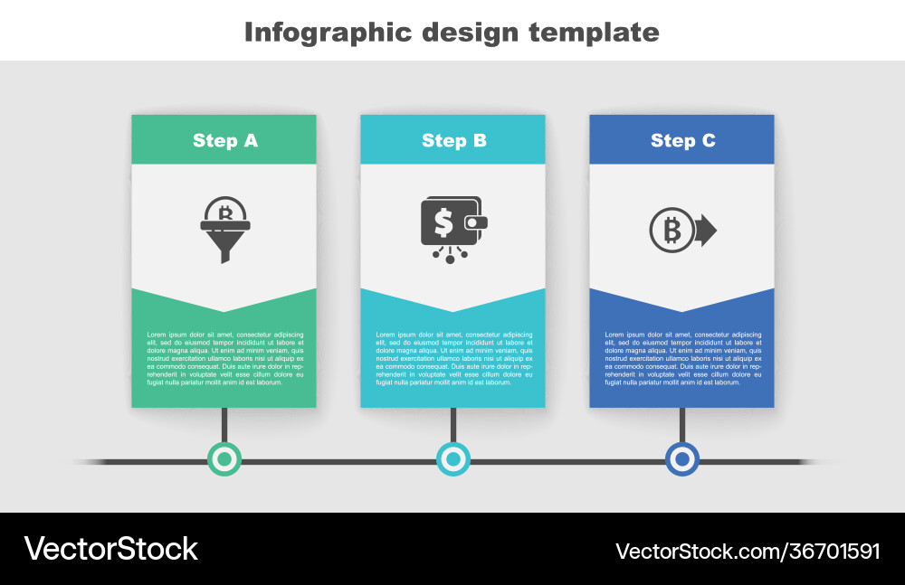 Set sales funnel with bitcoin cryptocurrency Set sales funnel with bitcoin cryptocurrency Vector Image