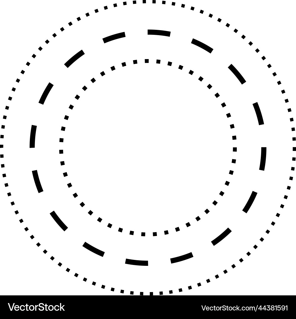 Tracing circle shape lines element for preschool Tracing circle shape lines element for preschool vector image