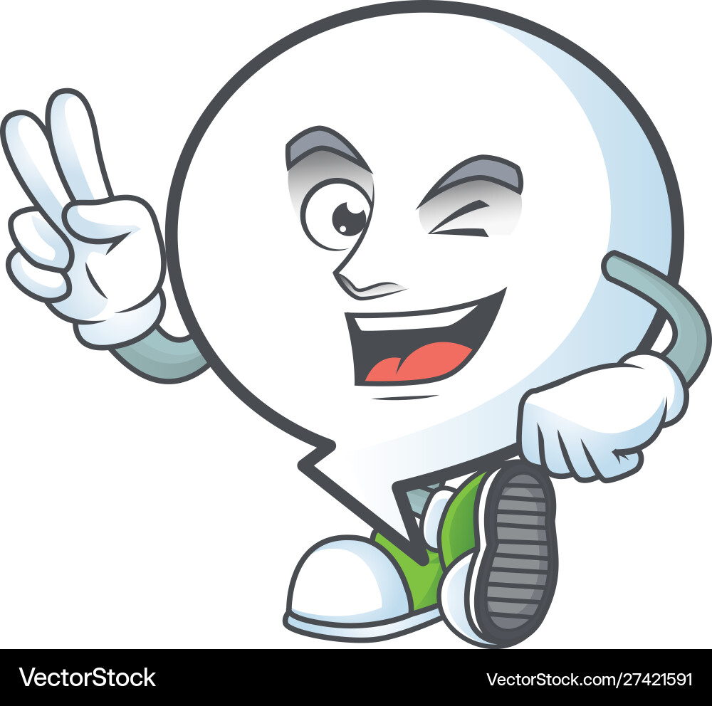 Two finger pattern circle bubble with character Vector Image