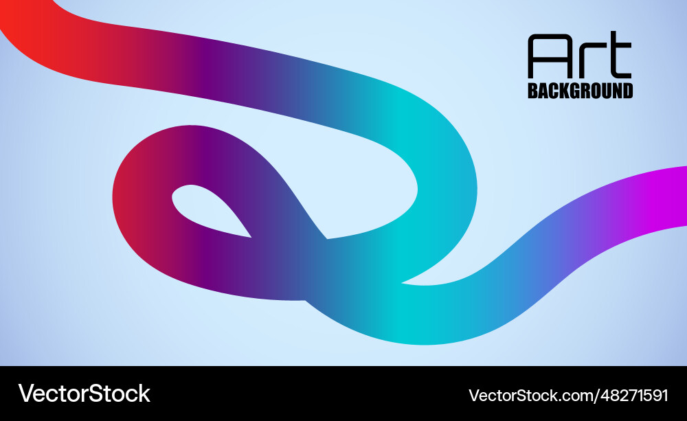 Wavy shape with gradient color vector image