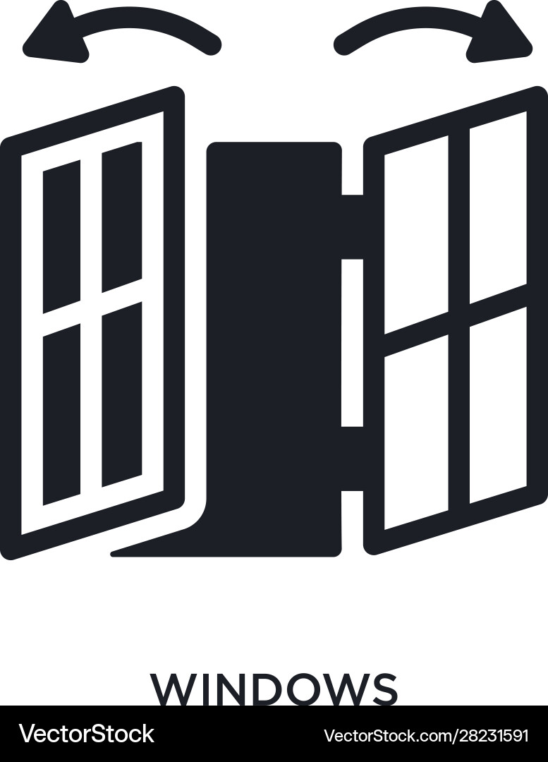 Windows isolated icon simple element from smart vector image