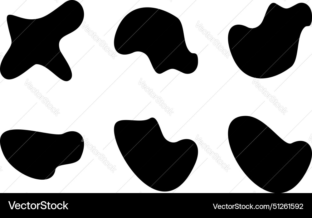 Abstract blobs liquid and fluid shape pictogram vector image