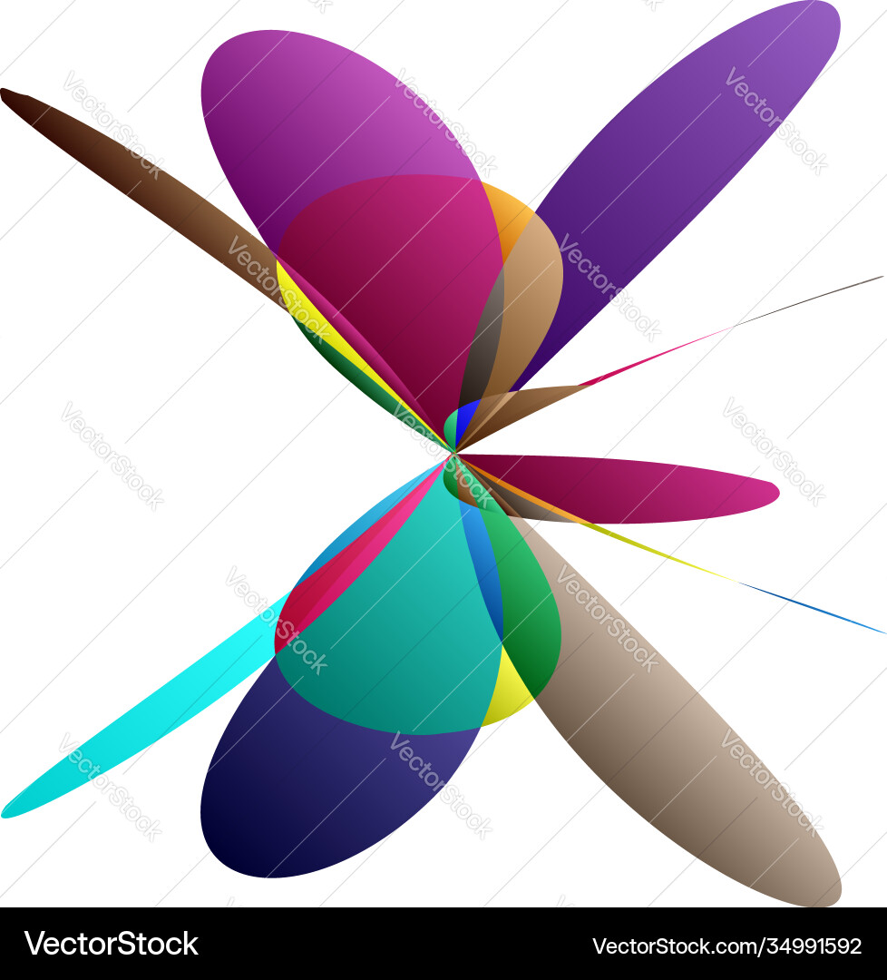 Abstract knot design element random intersecting Vector Image