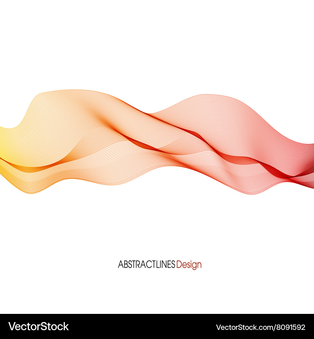 Abstract red lines design vector image