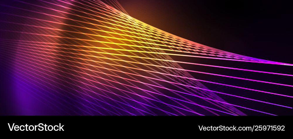Color light with lines outer space background vector image