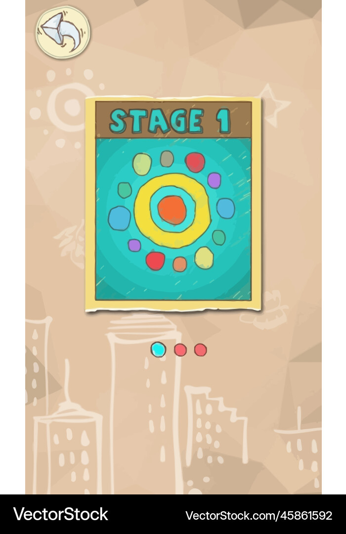 Complete set of level button game ui pop-up icon vector image