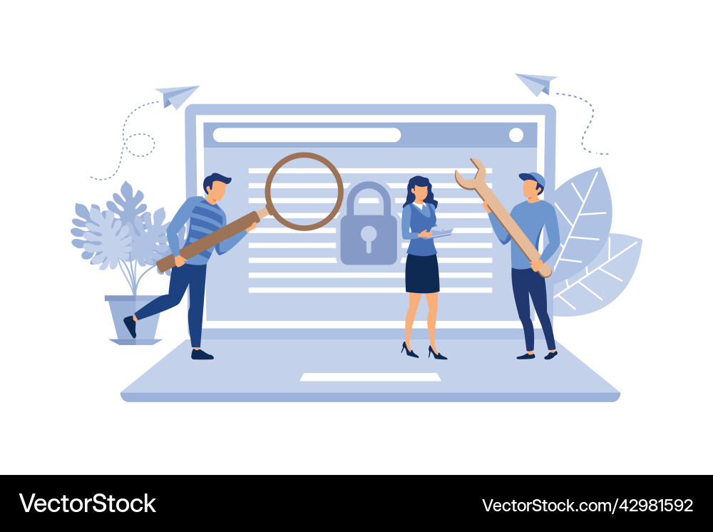 Concept of protecting computer data for a web Concept of protecting computer data for a web vector image