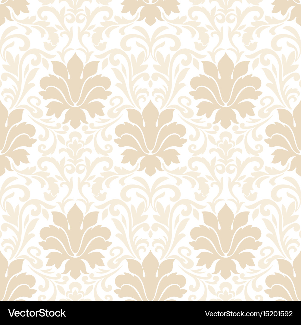 Damask seamless pattern background vector image