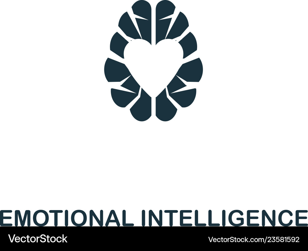 Emotional intelligence icon premium style design Emotional intelligence icon premium style design vector image