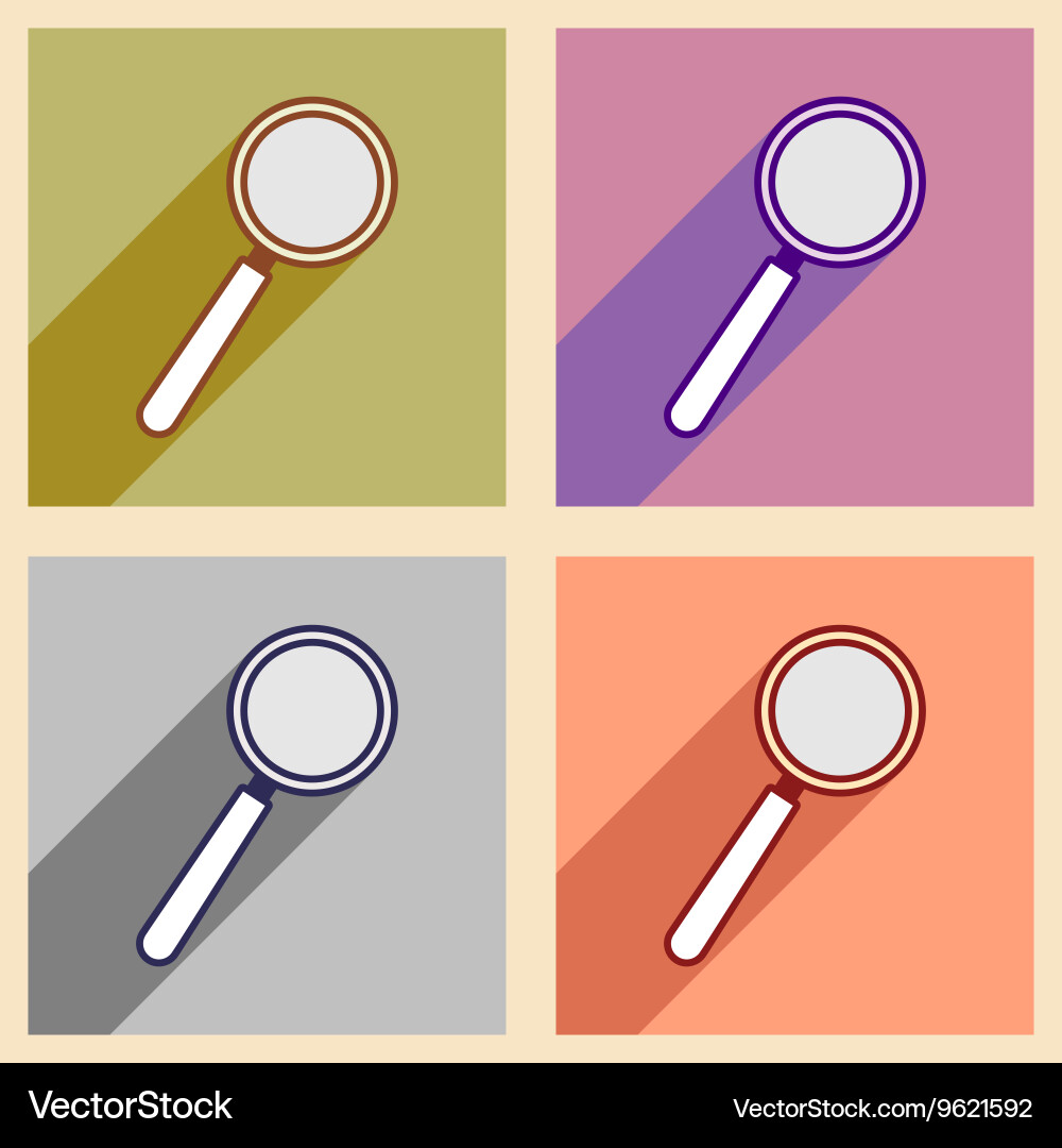 Flat with shadow concept and mobile application Vector Image