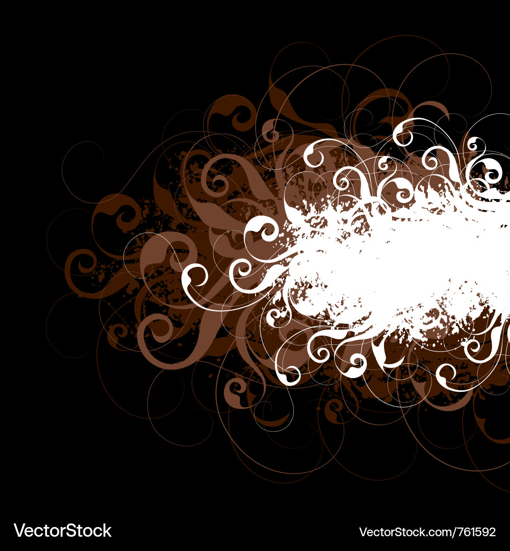 Floral Scroll Muster Vektorbild