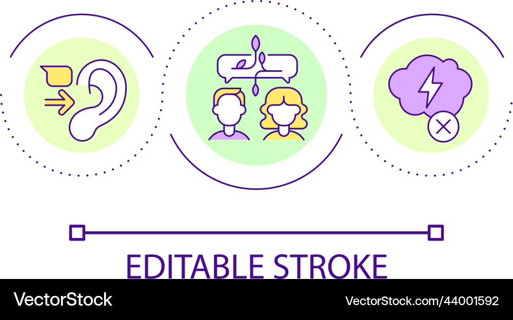 Healthy communication in relationships loop Healthy communication in relationships loop vector image