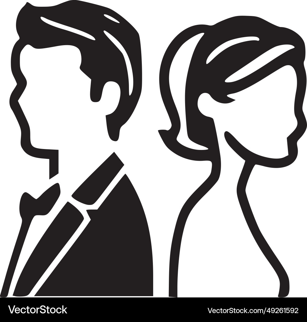 Hochzeit - schwarz und weiß Hochzeit - schwarz und weiß vektorbild